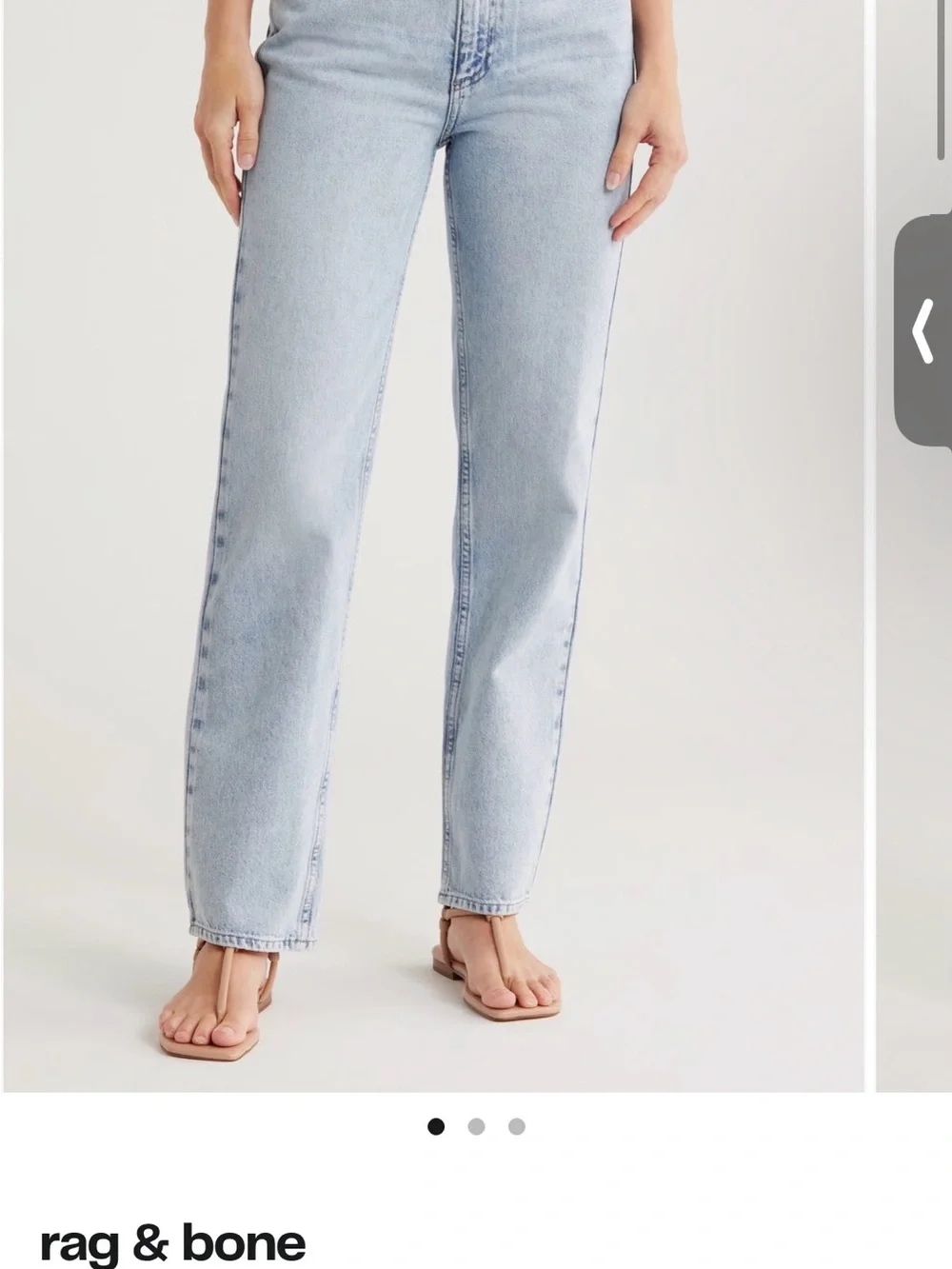 rag & bone Light Blue Straight-Leg Jeans